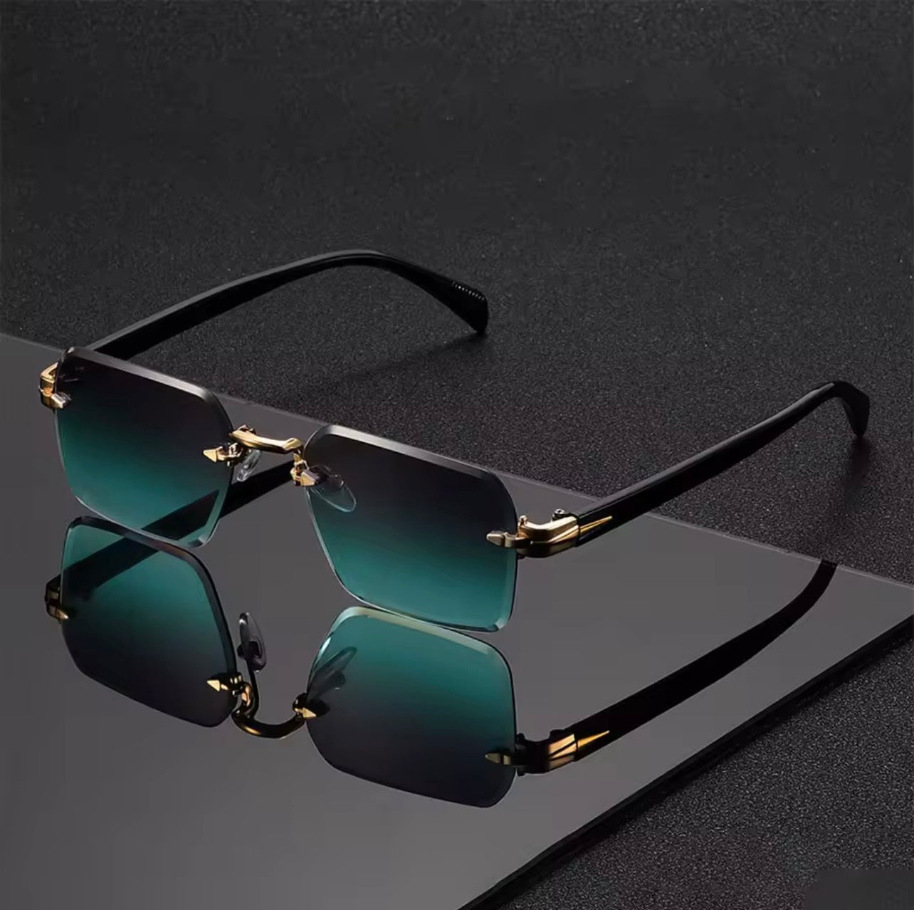 Gafas de sol clásicas unisex de moda, gafas de moda sin marco para disfraz navideño, el mejor regalo adecuado para ocasiones festivas