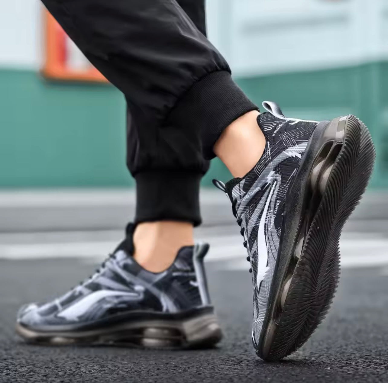 Zapatillas de baloncesto de moda para hombre, con amortiguación de aire, cómodas y antideslizantes, transpirables y que absorben los golpes, adecuadas para actividades al aire libre para hombres