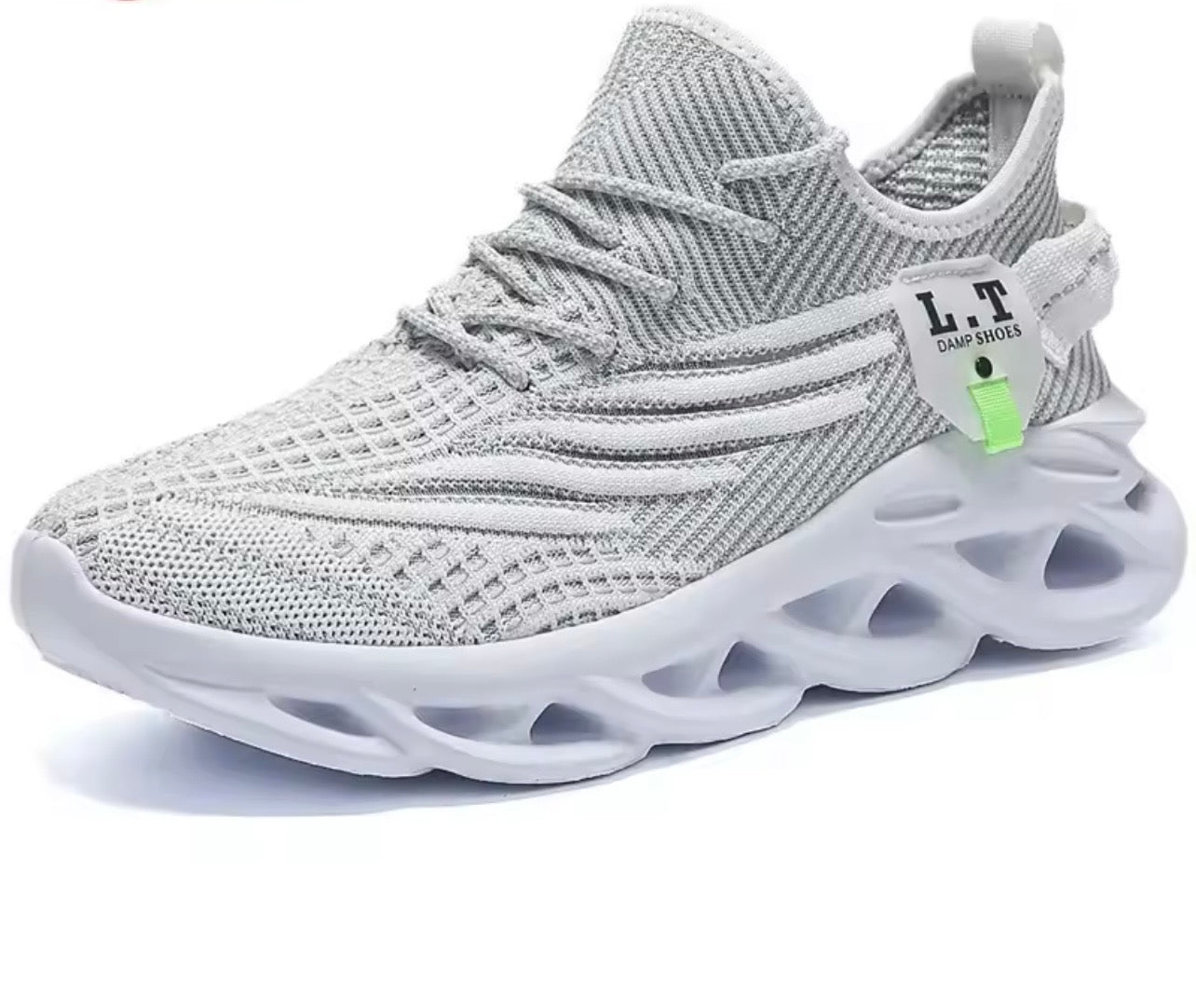 YRZL hombres deportes correr negro zapatos para correr zapatillas casuales al aire libre malla transpirable mujeres ligero absorción de impacto tenis negro