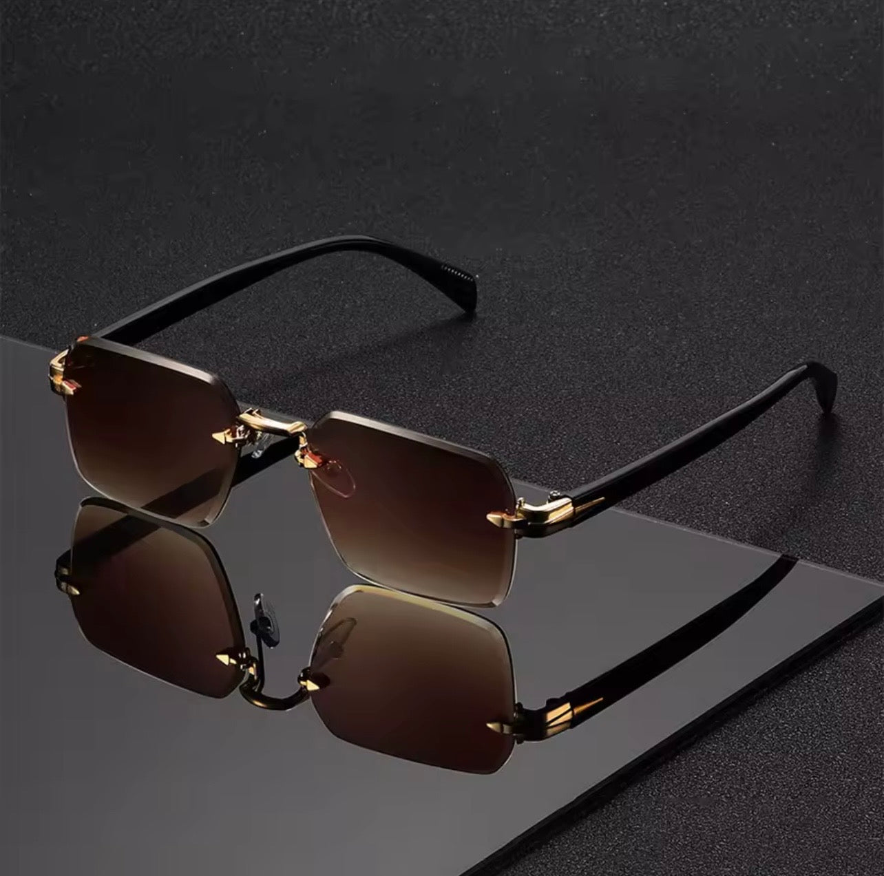 Gafas de sol clásicas unisex de moda, gafas de moda sin marco para disfraz navideño, el mejor regalo adecuado para ocasiones festivas