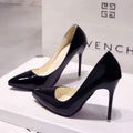 Zapatos de tacón alto de charol para mujer, calzado de boda, punta estrecha, Sexy, Color sólido, tamaño 10cm