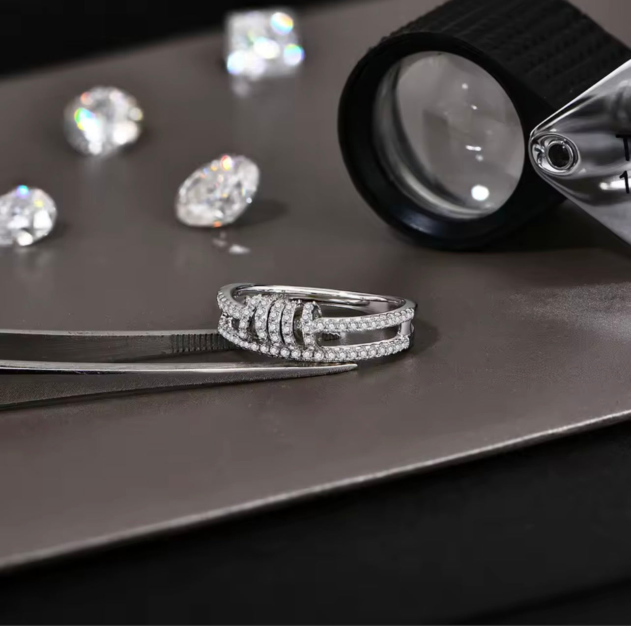Anillo de Moissanita Personalizado, Brillante, con Diamantes de Laboratorio, Plata de Ley 925, Chapado en Oro, para Mujer, Joyería Fina al por Mayor