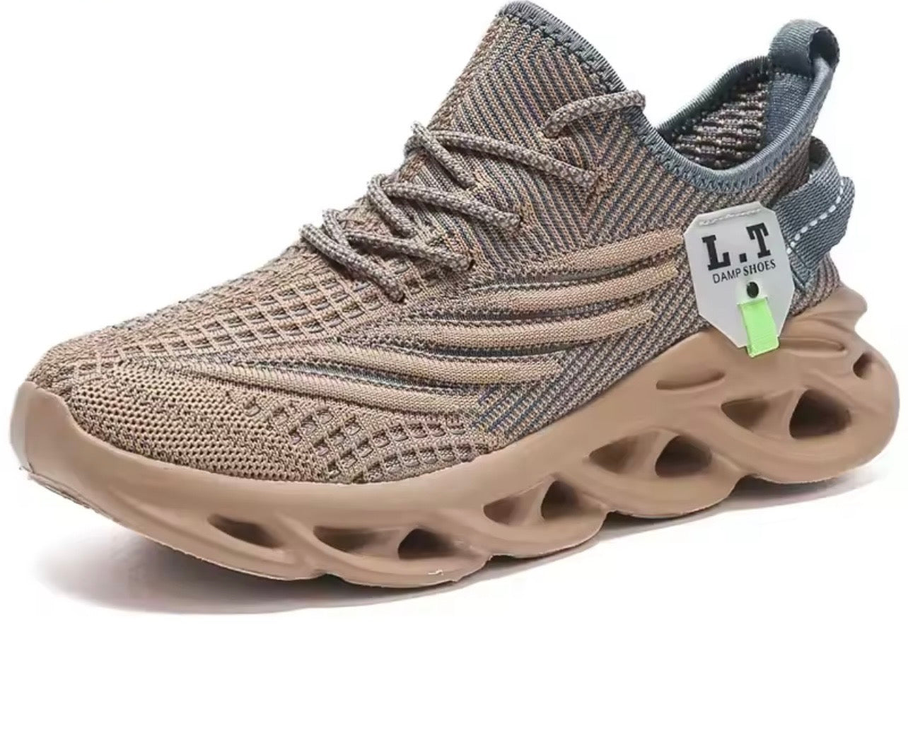 YRZL hombres deportes correr negro zapatos para correr zapatillas casuales al aire libre malla transpirable mujeres ligero absorción de impacto tenis negro
