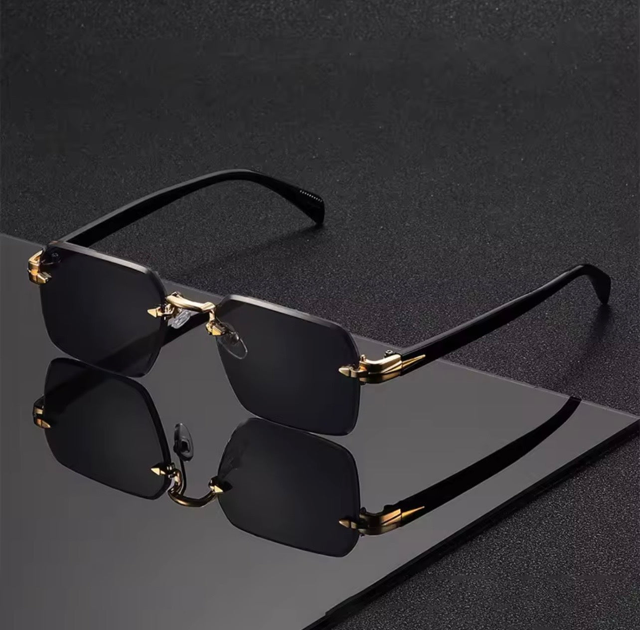 Gafas de sol clásicas unisex de moda, gafas de moda sin marco para disfraz navideño, el mejor regalo adecuado para ocasiones festivas
