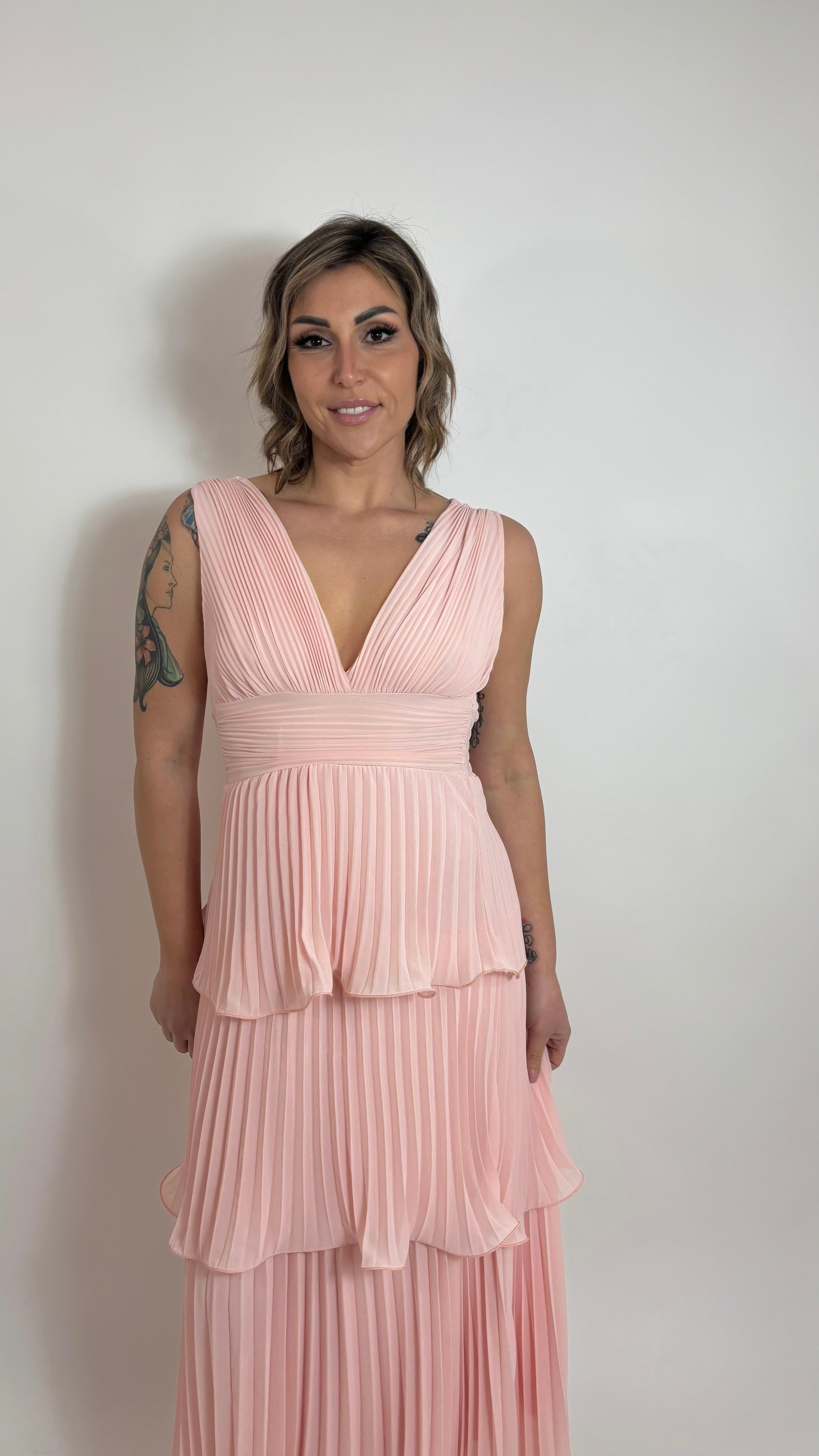 Vestido Maternidad Plisado Borgoña
