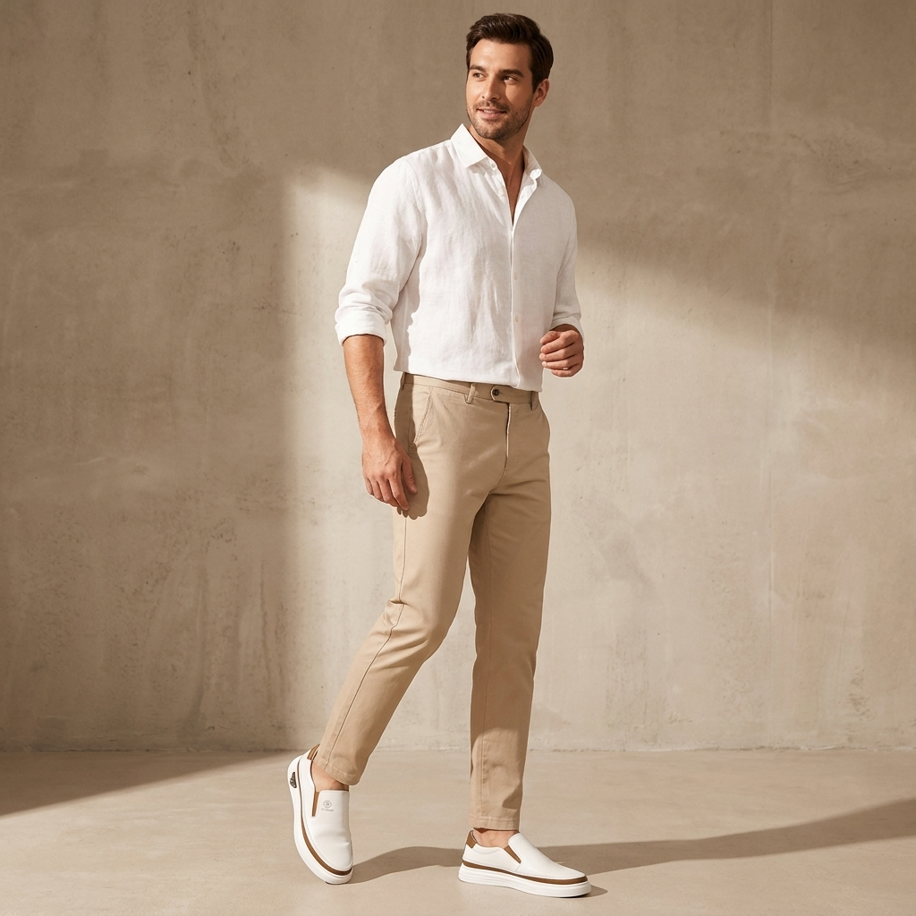 MIGUEL– Zapatillas sin cordones de piel para hombre