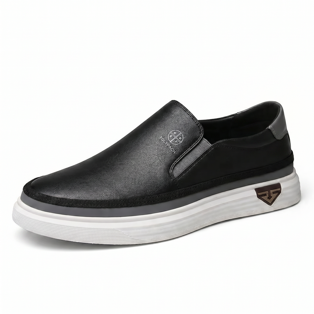 MIGUEL– Zapatillas sin cordones de piel para hombre