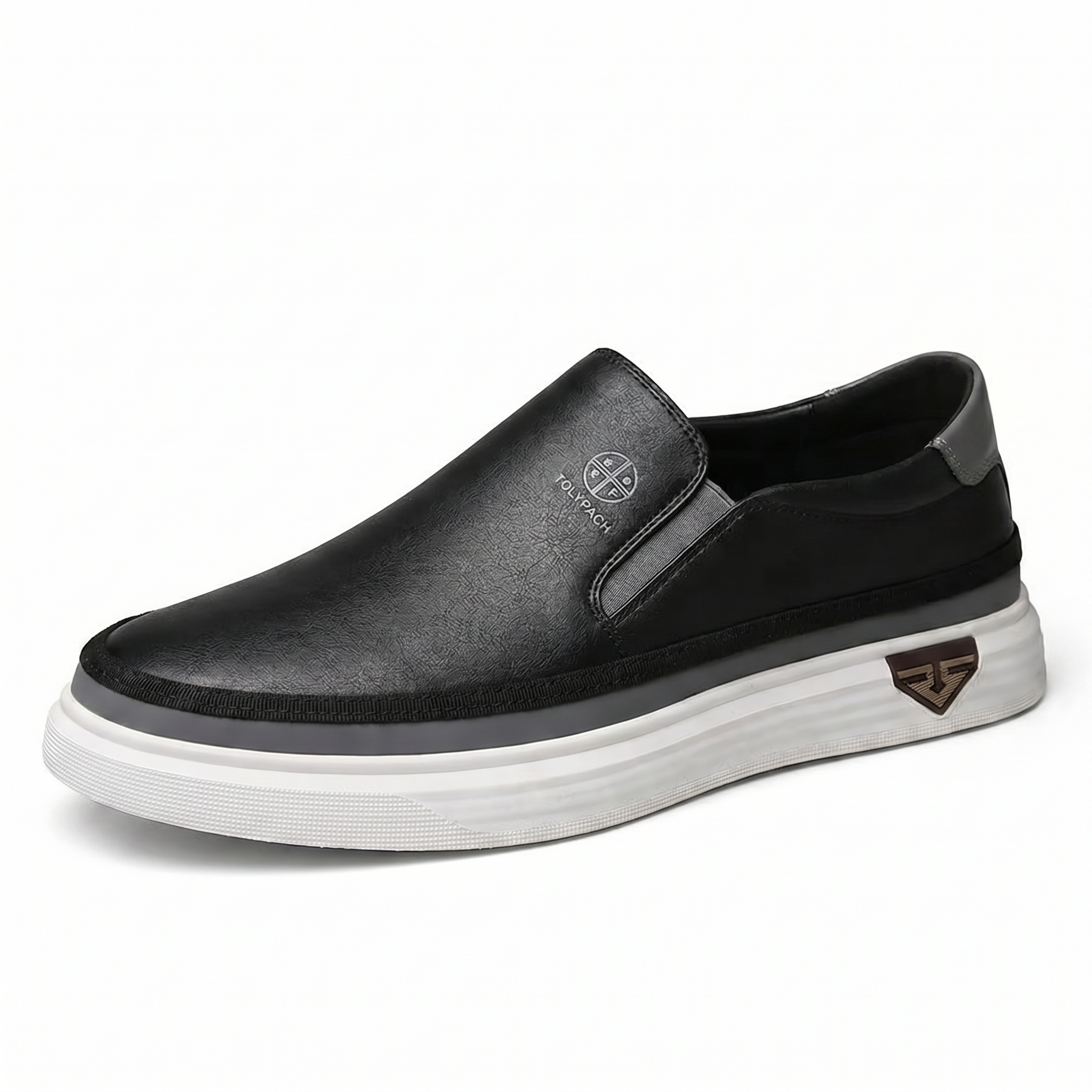 MIGUEL– Zapatillas sin cordones de piel para hombre