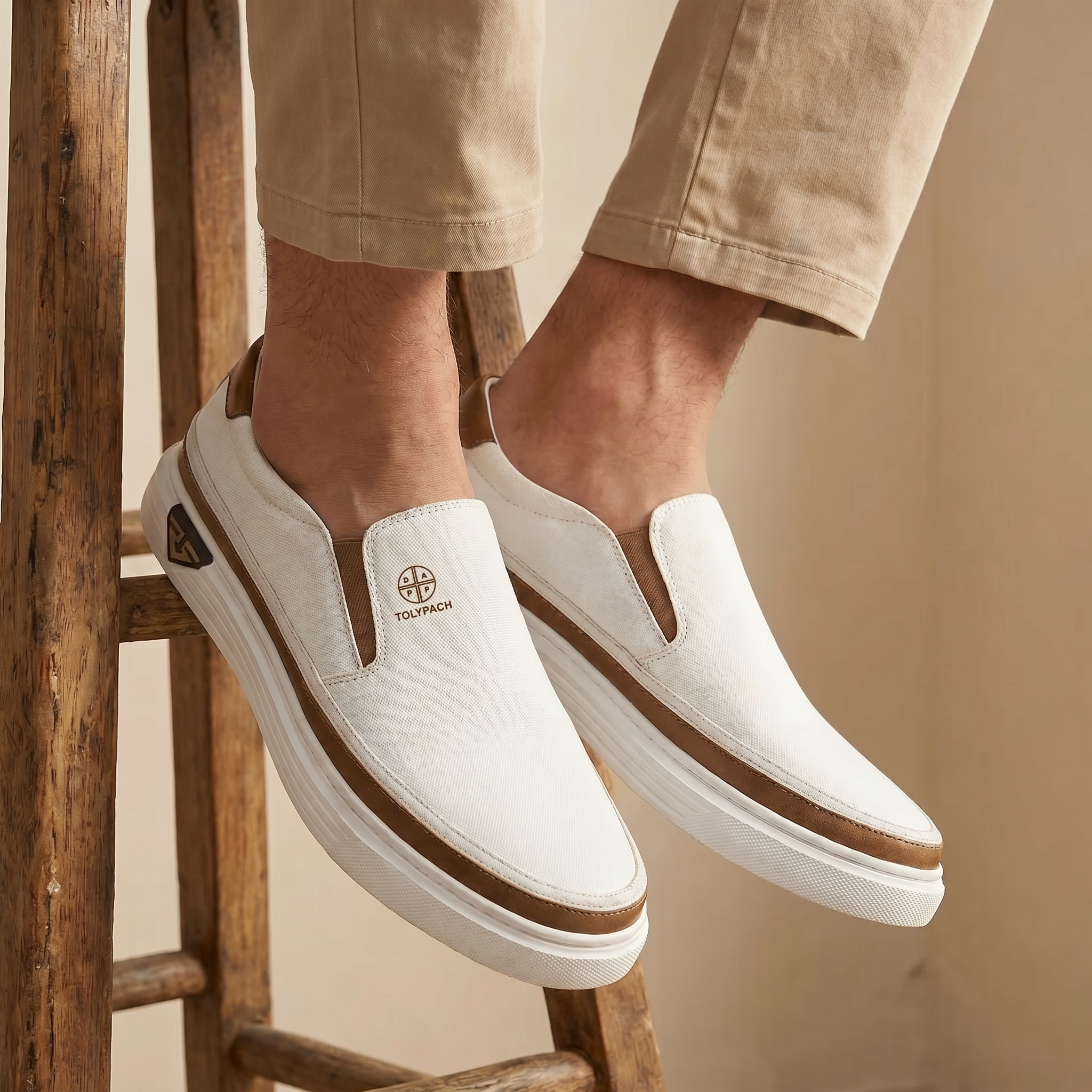 MIGUEL– Zapatillas sin cordones de piel para hombre